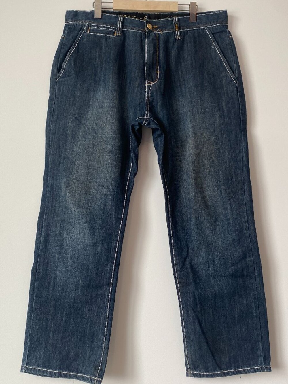 Elite Jeans Black Label Mens Slim Fit Blue Jeans Size 38x30 100% Cotton